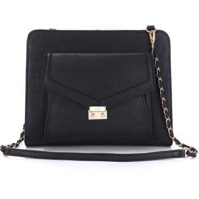 Sandy Lisa Portofino Universal Tablet Tote-Black Detachable Strap/Room for files
