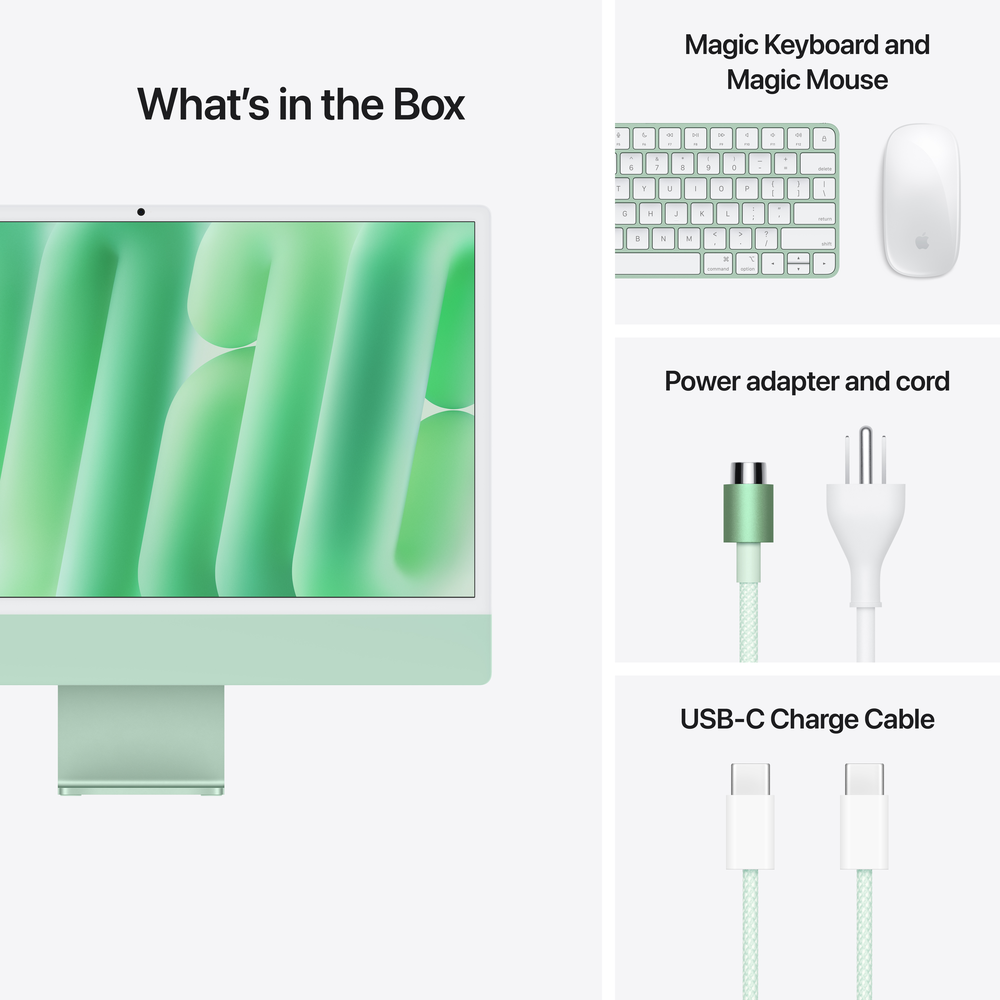 iMac 24-inch with Retina 4.5K display: Apple M4 chip with 8‑core