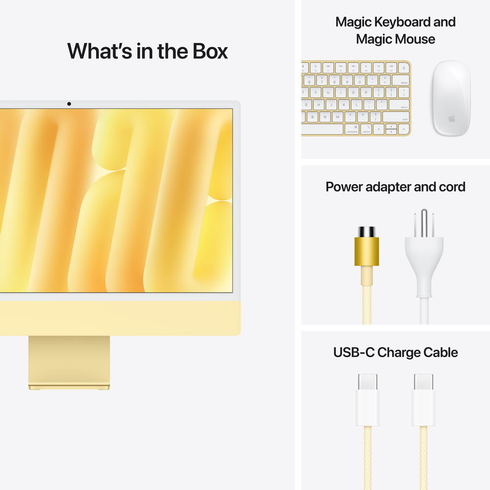 iMac 24-inch with Retina 4.5K display: Apple M4 chip with 8‑core