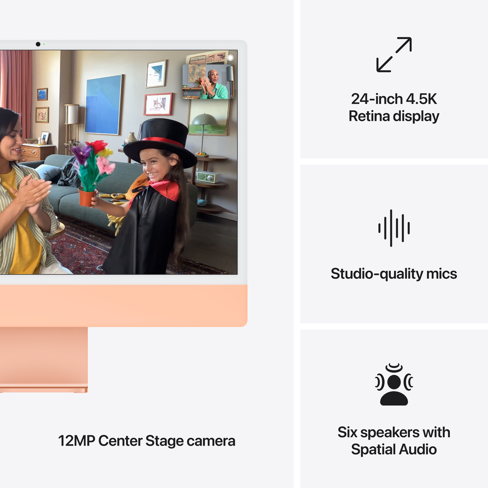 iMac 24-inch with Retina 4.5K display: Apple M4 chip with 8‑core