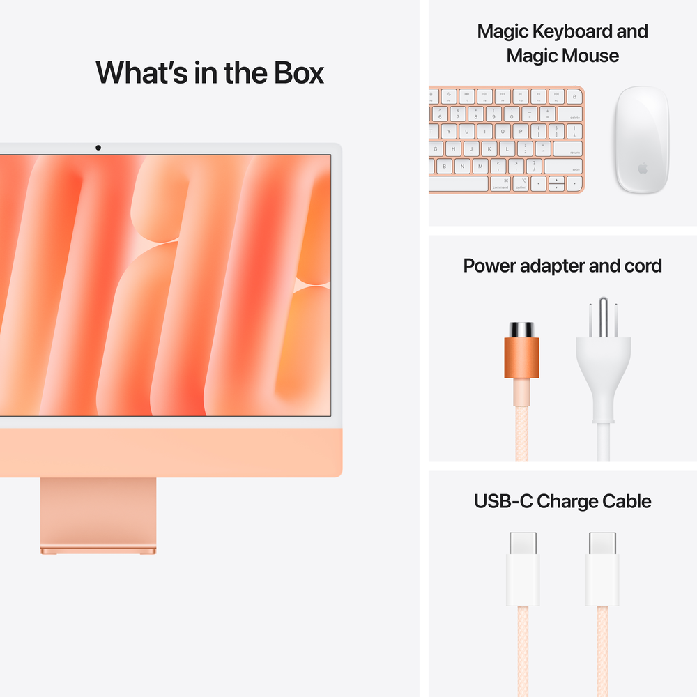 iMac 24-inch with Retina 4.5K display: Apple M4 chip with 8‑core