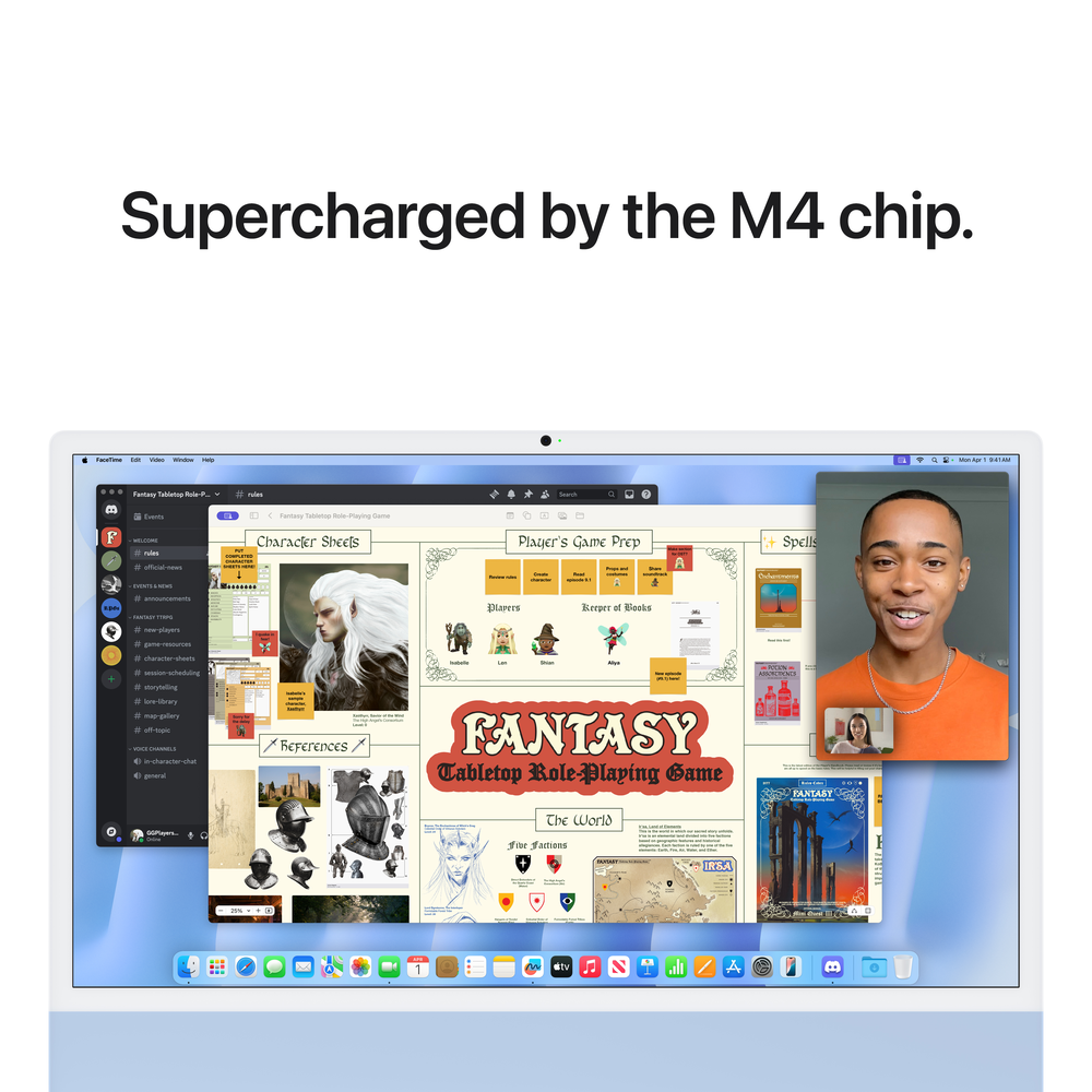 CTO iMac 24-inch: M4 chip 8-core, 16GB, 1TB - Blue | Mac-Ave