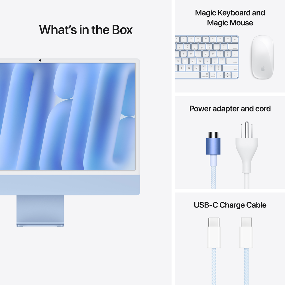 iMac 24-inch with Retina 4.5K display: Apple M4 chip with 8-core