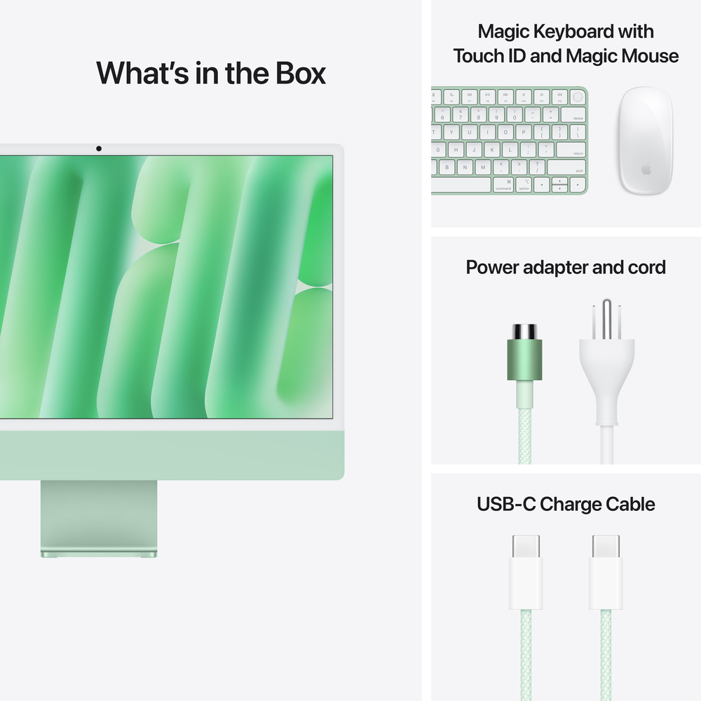 iMac 24-inch with Retina 4.5K display: Apple M4 chip with 10‑core