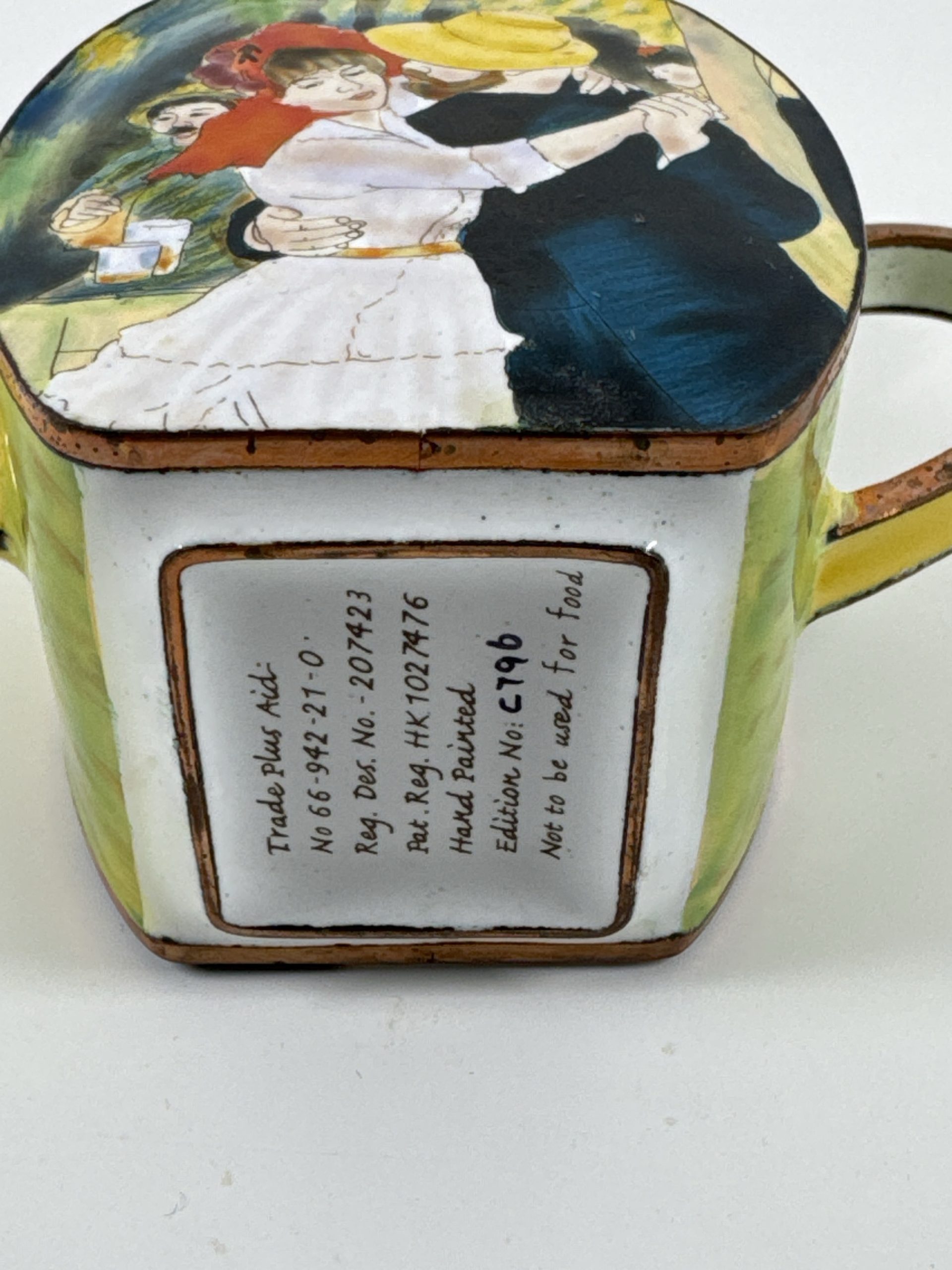 Vintage Trade Plus Aid Charlotte Di Vita Hand Painted Teapot