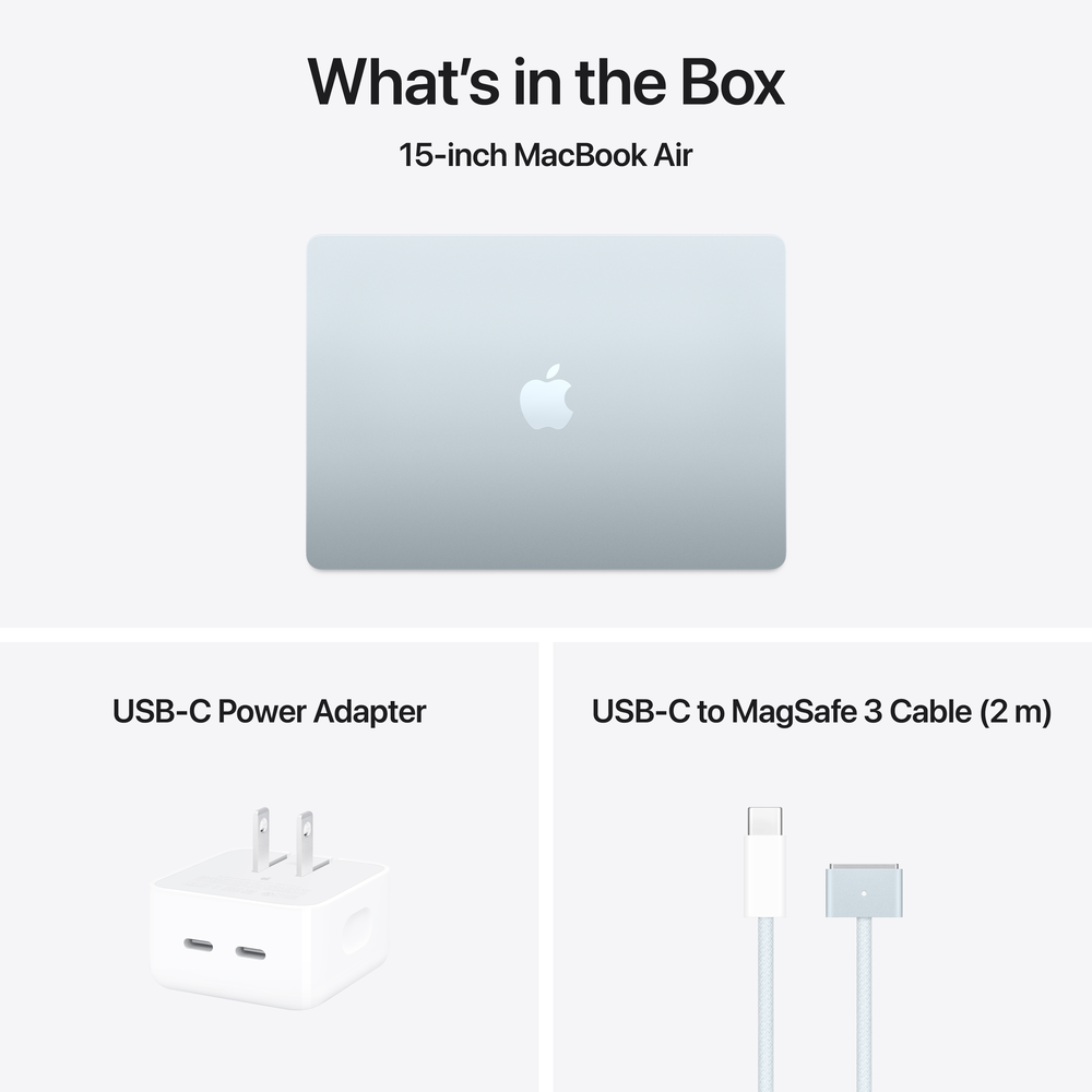 New MacBook Air 15-inch: M4, 16GB, 256GB - Sky Blue | Mac-Ave