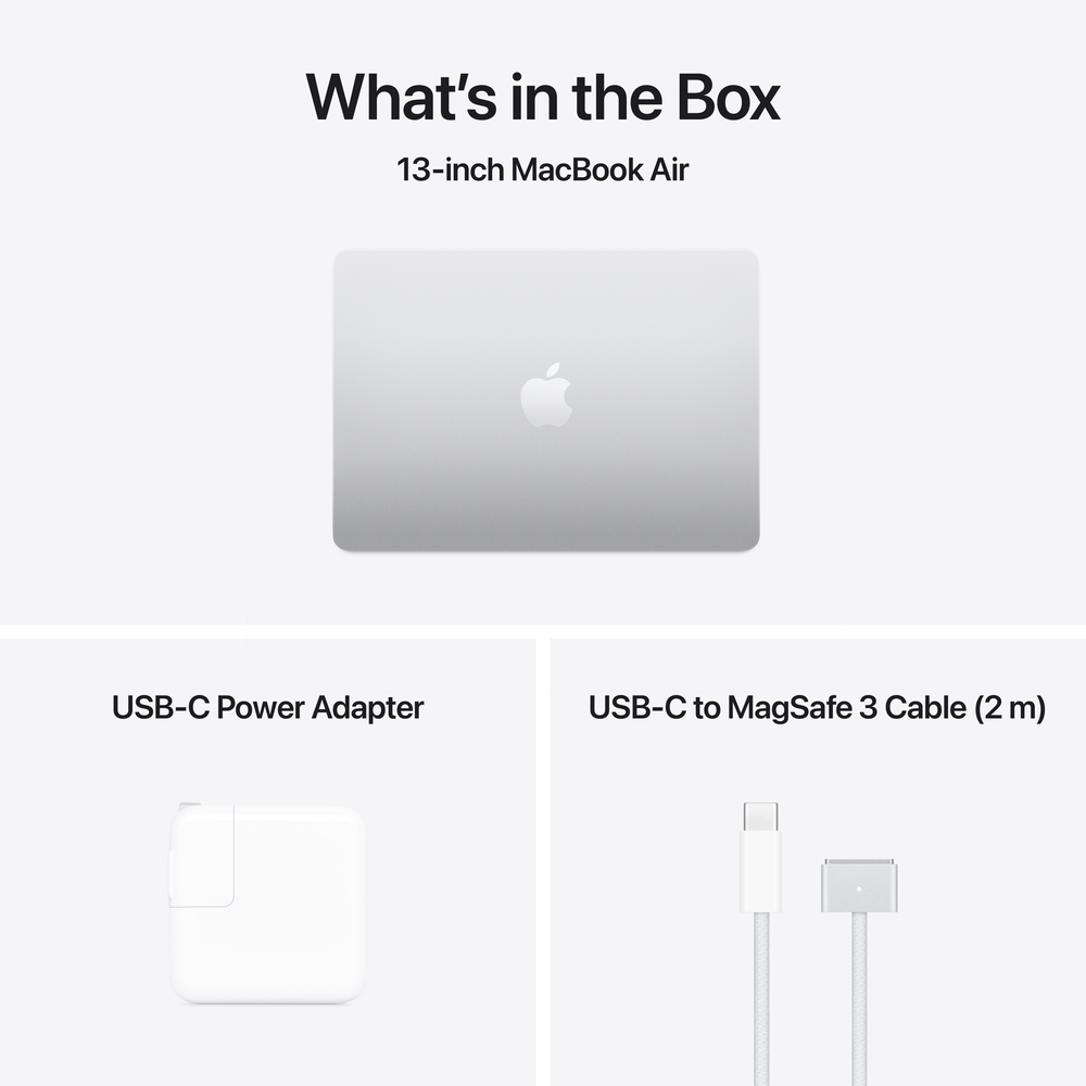 Y MacBook Air 13-inch: M4, 16GB, 512GB - Silver | Mac-Ave