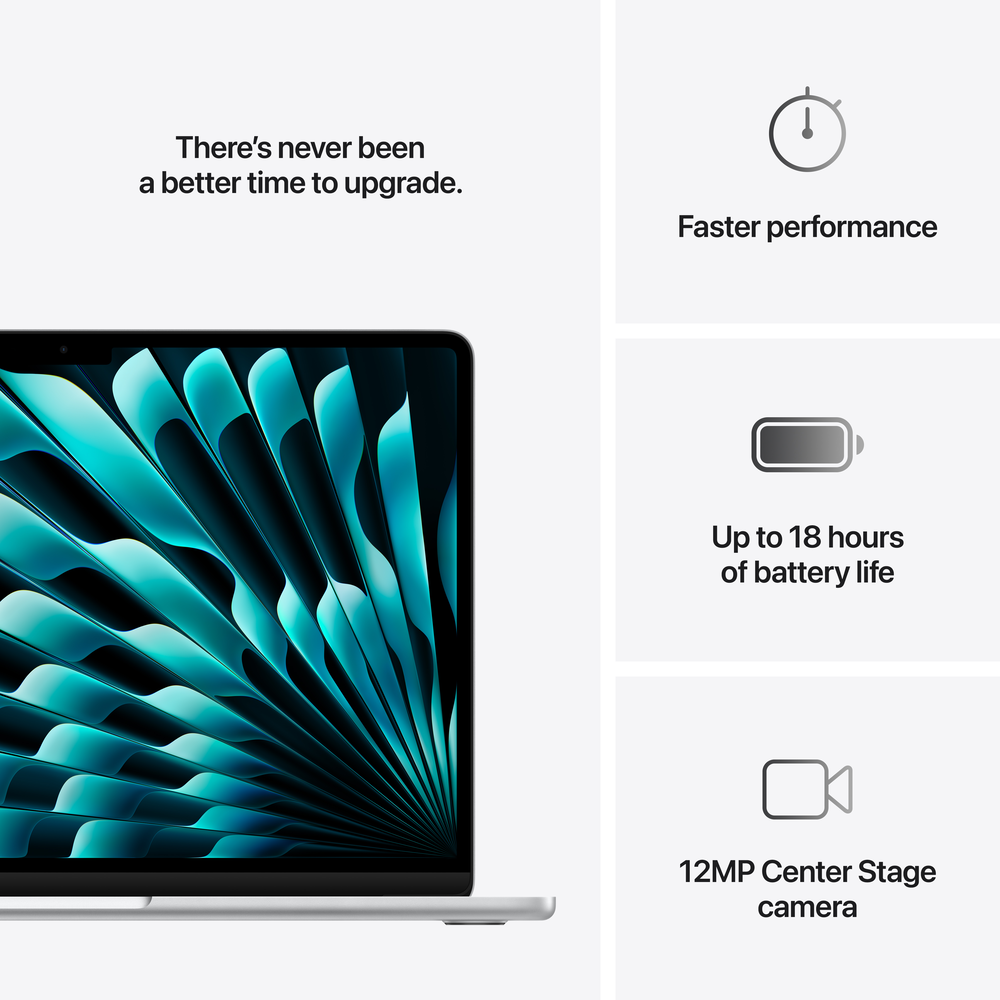 Y MacBook Air 13-inch: M4, 16GB, 512GB - Silver | Mac-Ave