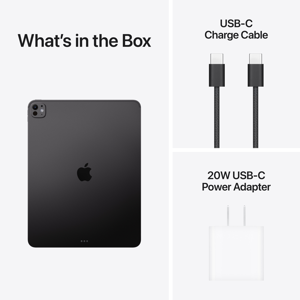 13-inch iPad Pro Wi‑Fi + Cellular 1TB with standard glass - Space