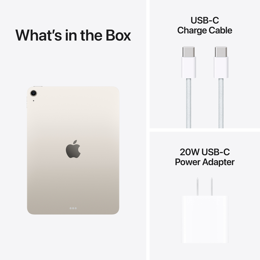 New 11-inch iPad Air (M4) Wi-Fi 1TB - Starlight | Mac-Ave
